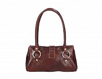 Borsa a spalla in pelle vacchetta PAOLINA