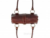 Borsa a spalla in pelle vacchetta PAOLINA