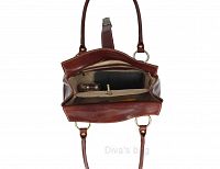 Borsa a spalla in pelle vacchetta PAOLINA