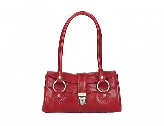 Borsa a spalla in pelle vacchetta PAOLINA