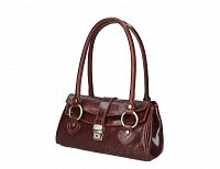 Borsa a spalla in pelle vacchetta PAOLINA