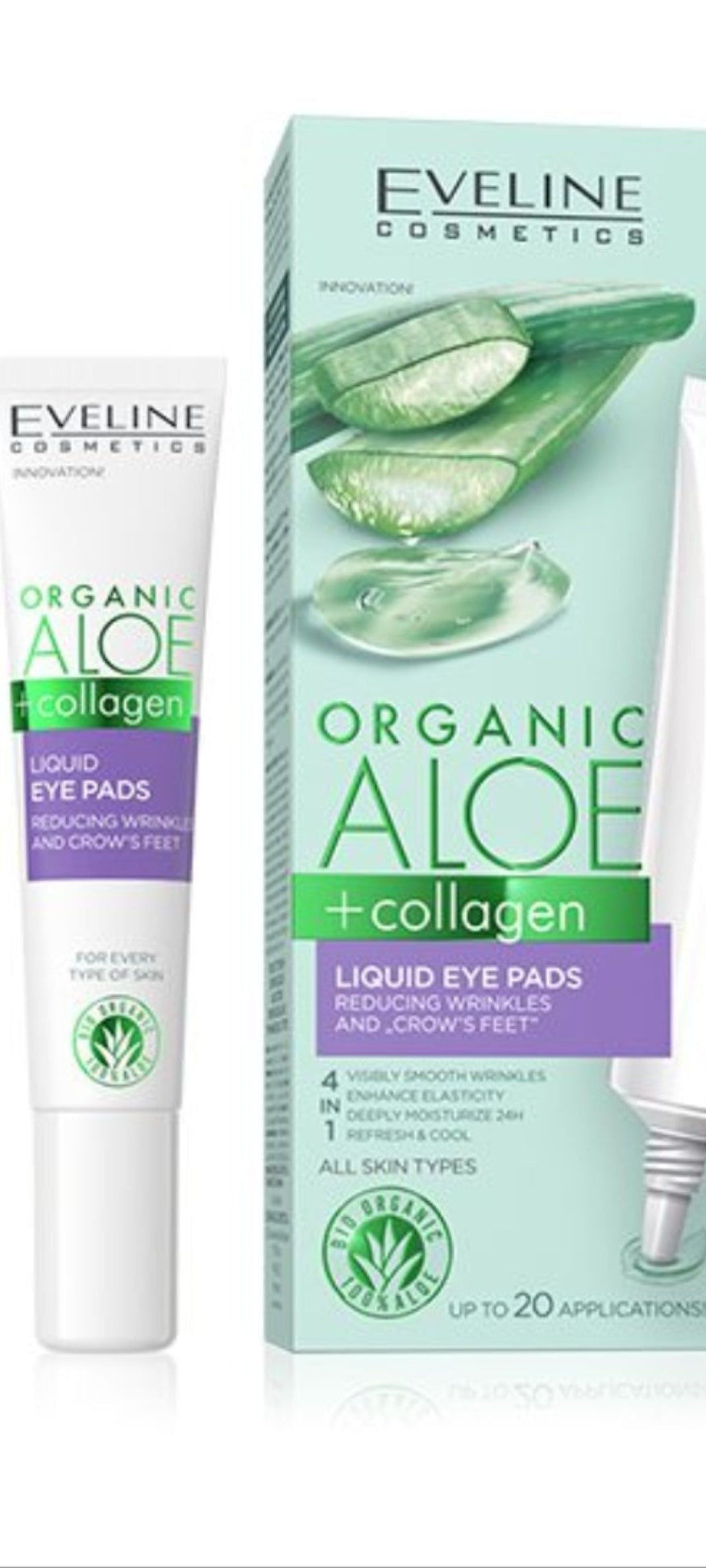 ORGANIC ALOE+COLLAGEN Eye Pads Riduzione Rughe
